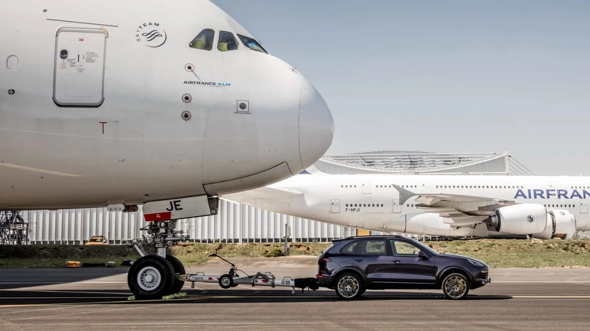 Porsche Cayenne S Diesel set world record by pulling a 284-tonne Airbus A380 in ultimate test of its strength