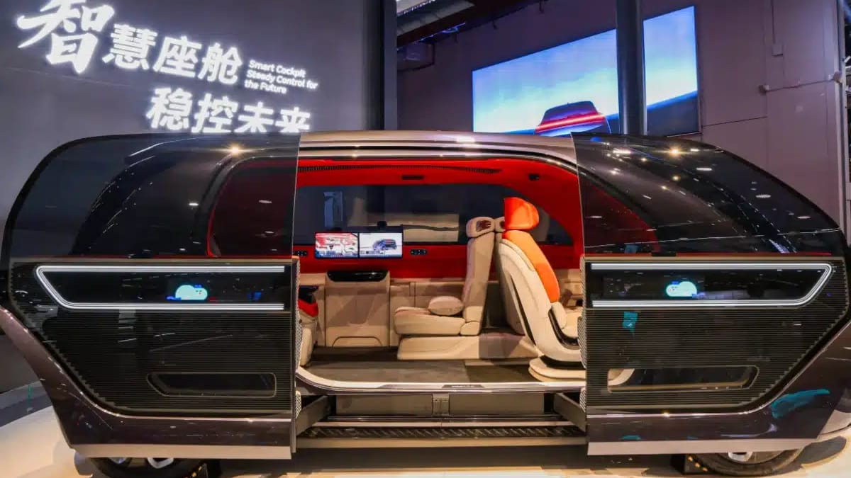 We were checking out a Chinese concept car and it turned itself into a ...