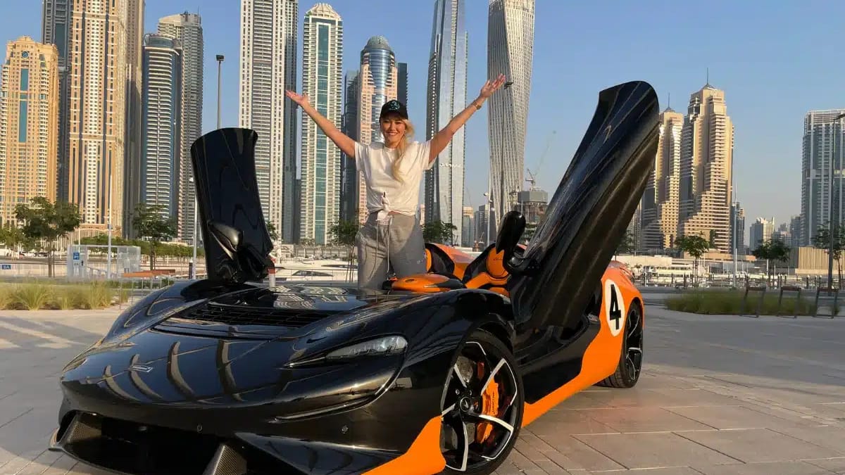 Super Car Button Supercar Blondie pressed a magic button in a McLaren Elva and magic is ...