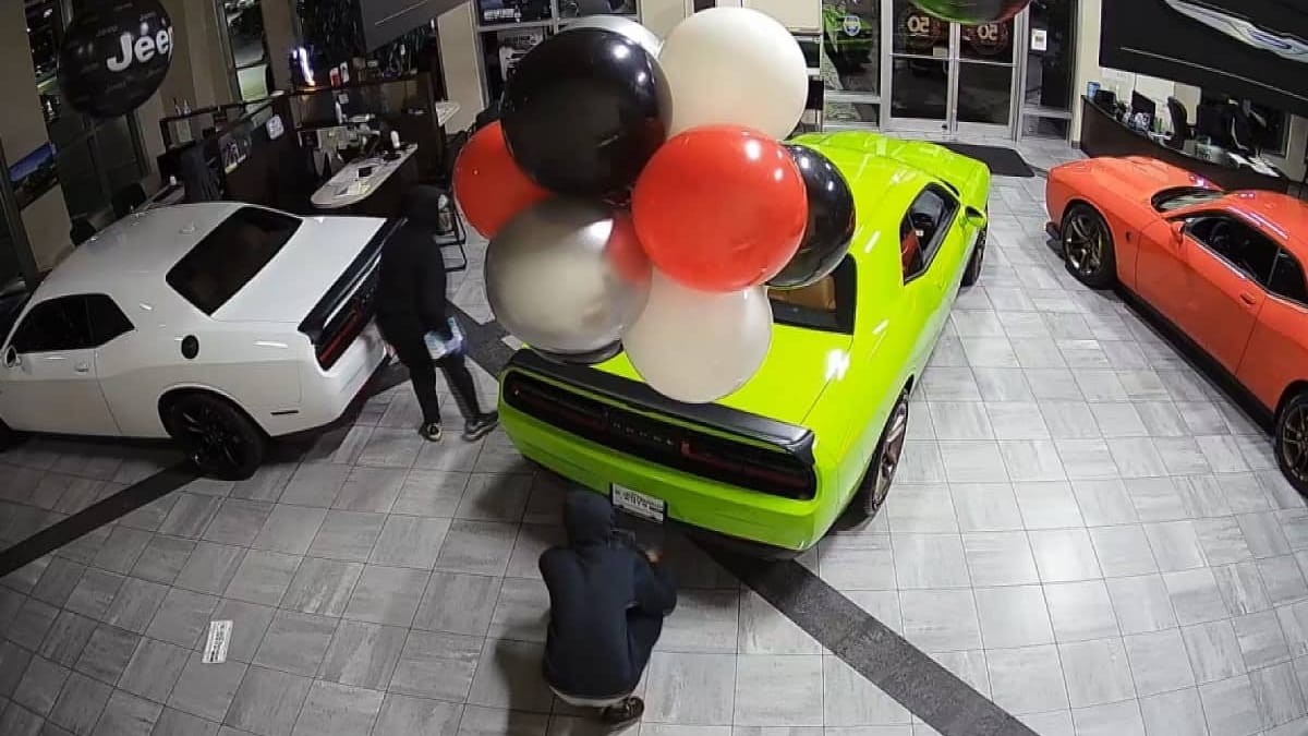 Thieves make off with six new Dodge Challenger Hellcat cars