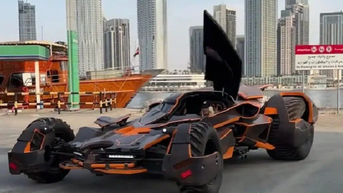 Exact Batmobile replica took 6 months to build with tires weighing over ...