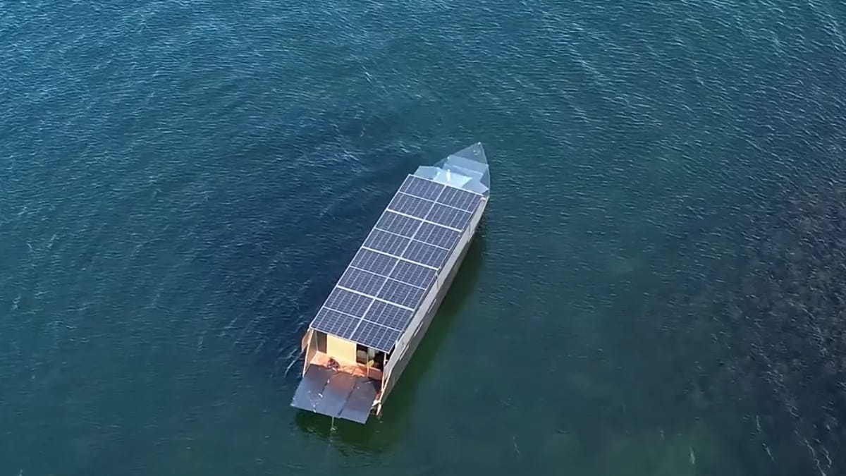 Man spent 200 days building a solar-powered explorer yacht that can run forever