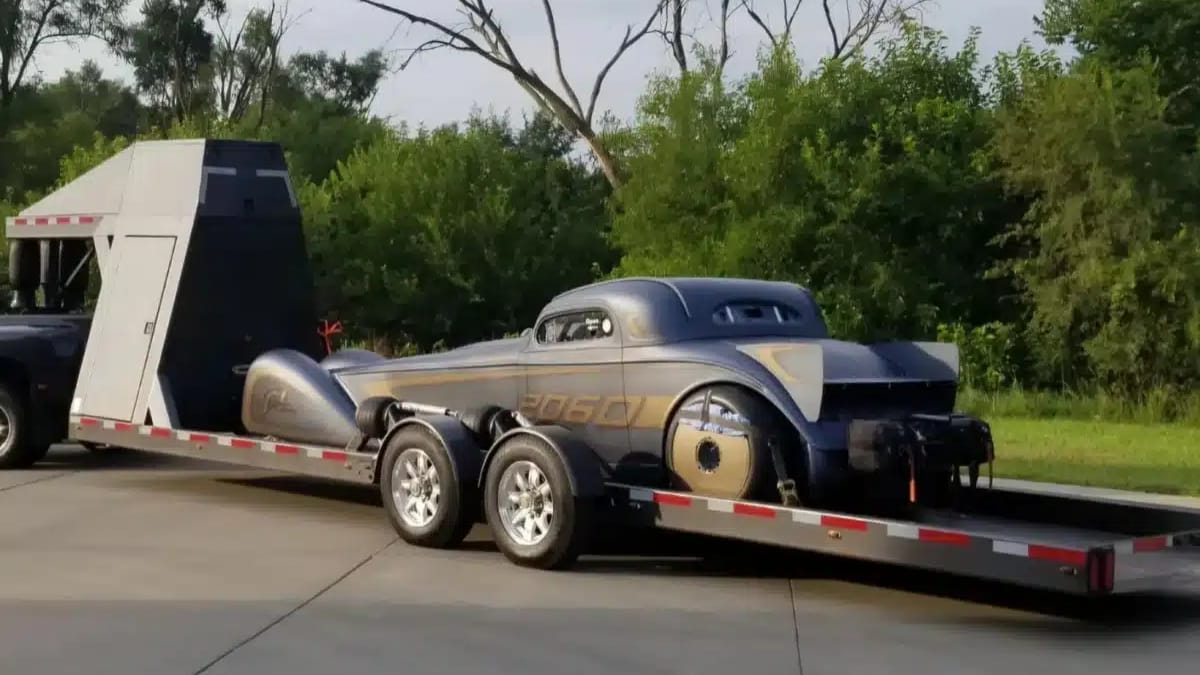 Probably Custom Custom trailer for hauling land speed racers is probably cooler than ...