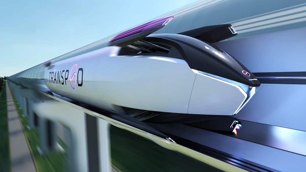 This futuristic train travels in the sky faster than most jets
