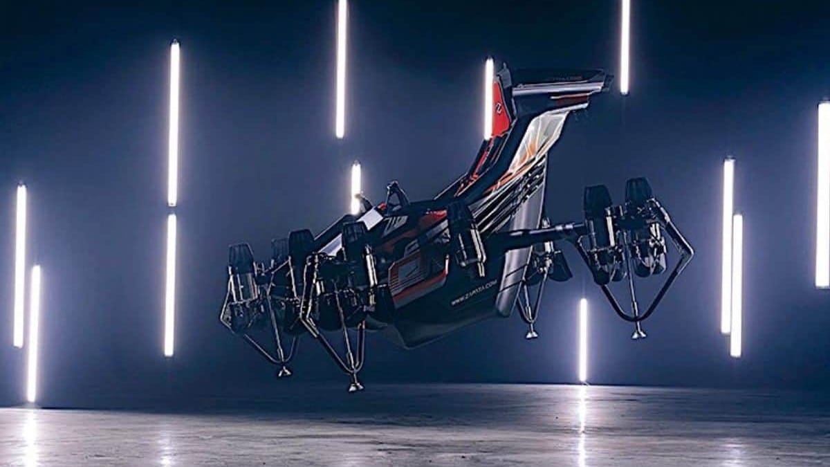 This crazy turbojet-powered VTOL looks like a flying supercar