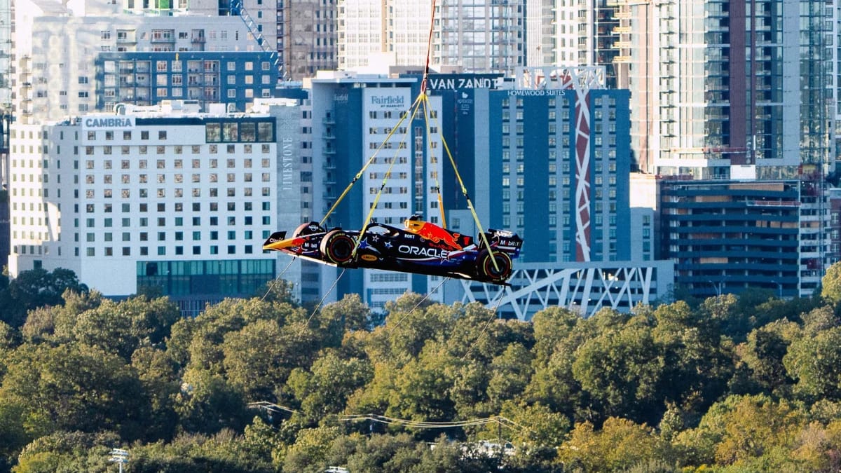 Red Bull literally takes speed sky-high as they fly an F1 car over ...