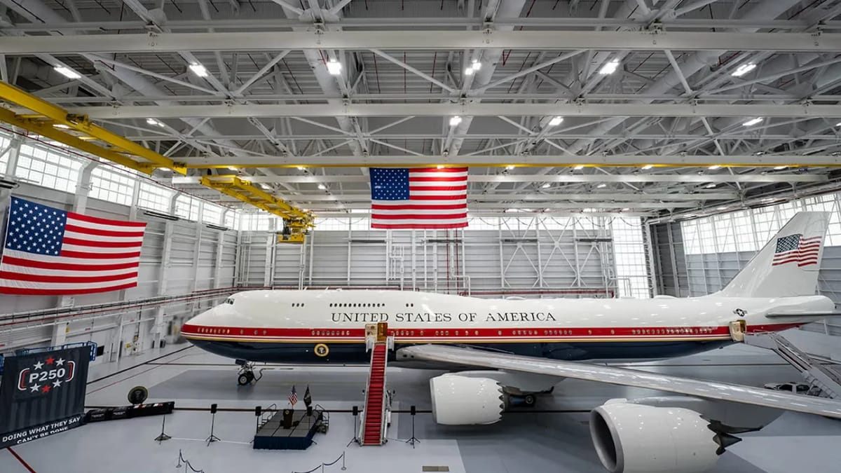 Before-and-after photos show the changes that were made inside the $400M Boeing 747 gifted to the US by Qatar to become new Air Force One