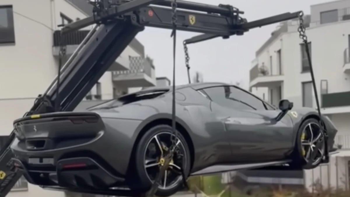 Ferrari 296 owner who craned car onto balcony for parking ordered to ...