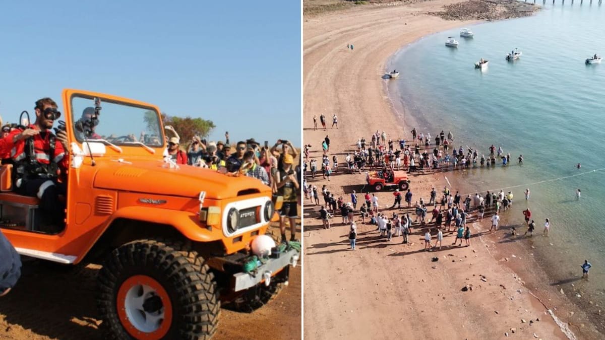 Josh Ruhl Land Cruiser drives 7km underwater, setting longest underwater drive record