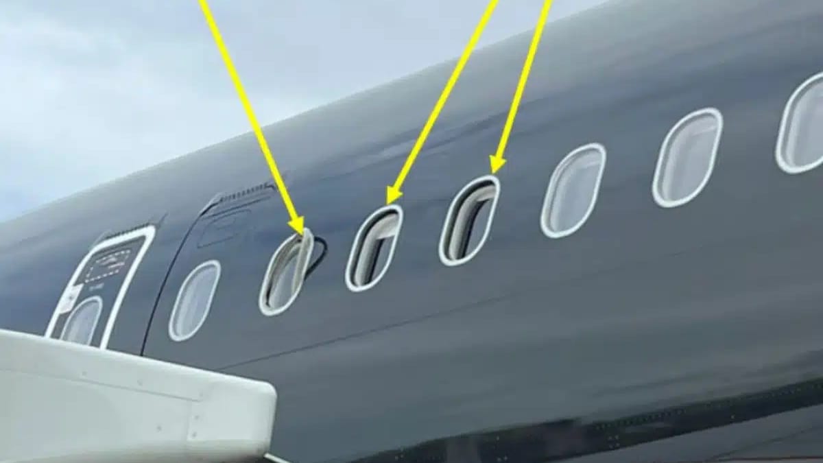 Plane crew discovered a missing window at 13,000ft