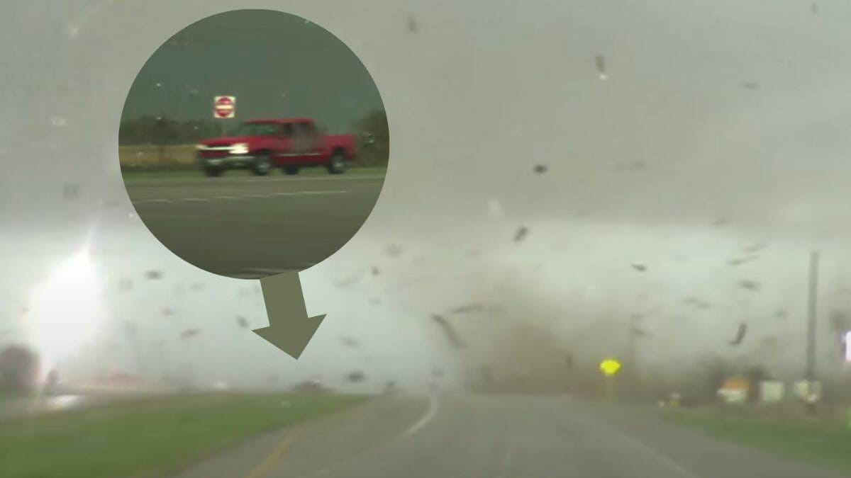 Watch the unbelievable moment a tornado flips a Chevy truck before ...