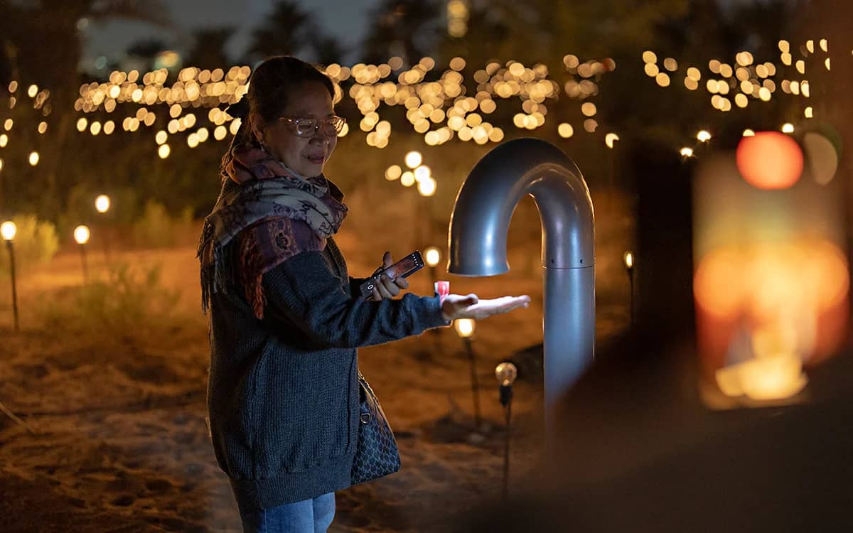 Art installation in Abu Dhabi transforms heartbeats into glowing light shows