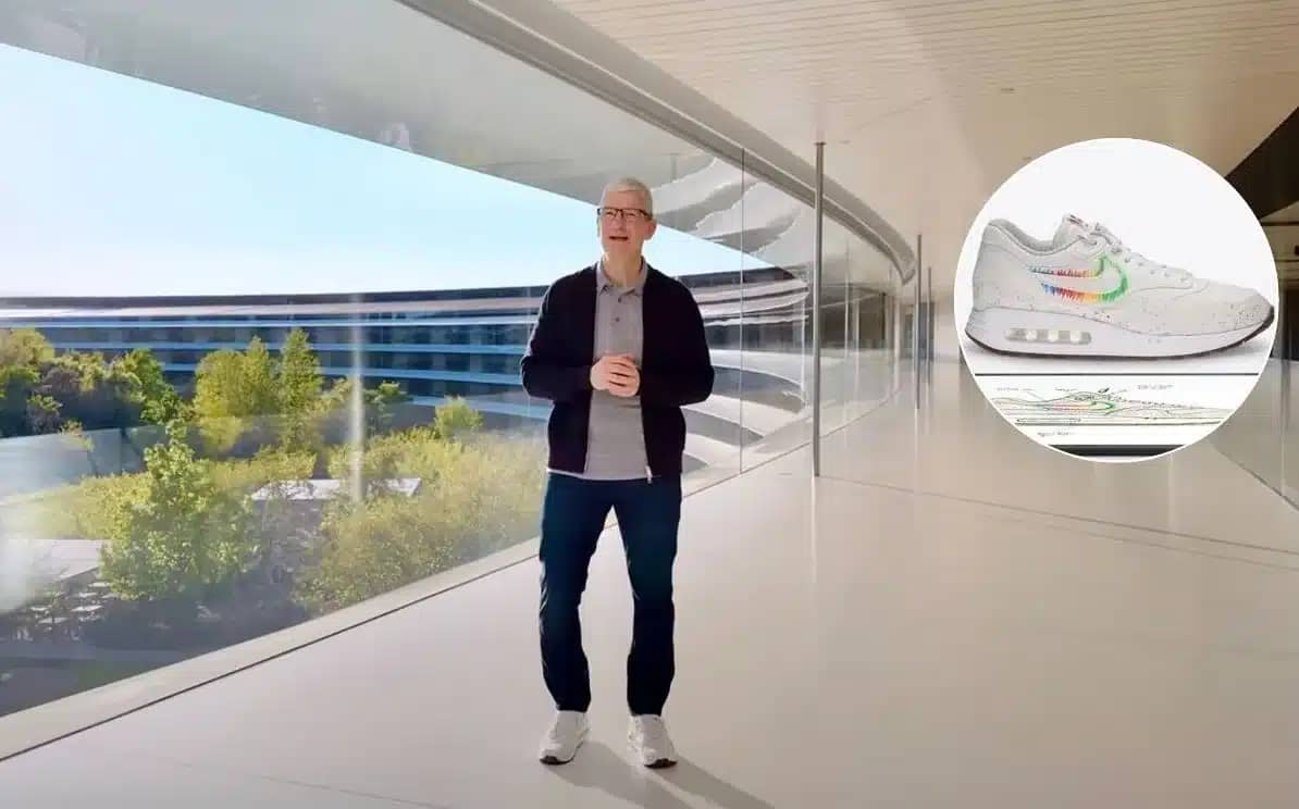Apple CEO Tim Cook sports 1-of-1 Nike sneakers designed on an iPad