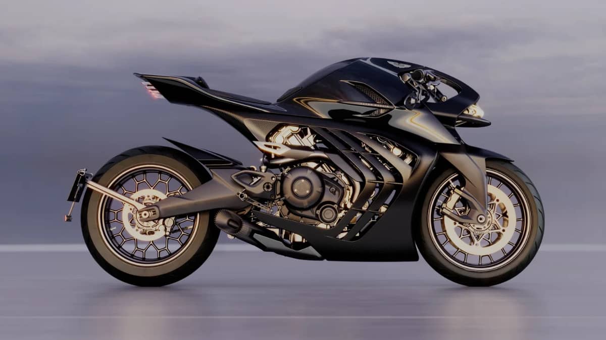 Aston Martin unveils its first ever street-legal motorcycle called the AMB 002 Roadster and the engineering will blow you away