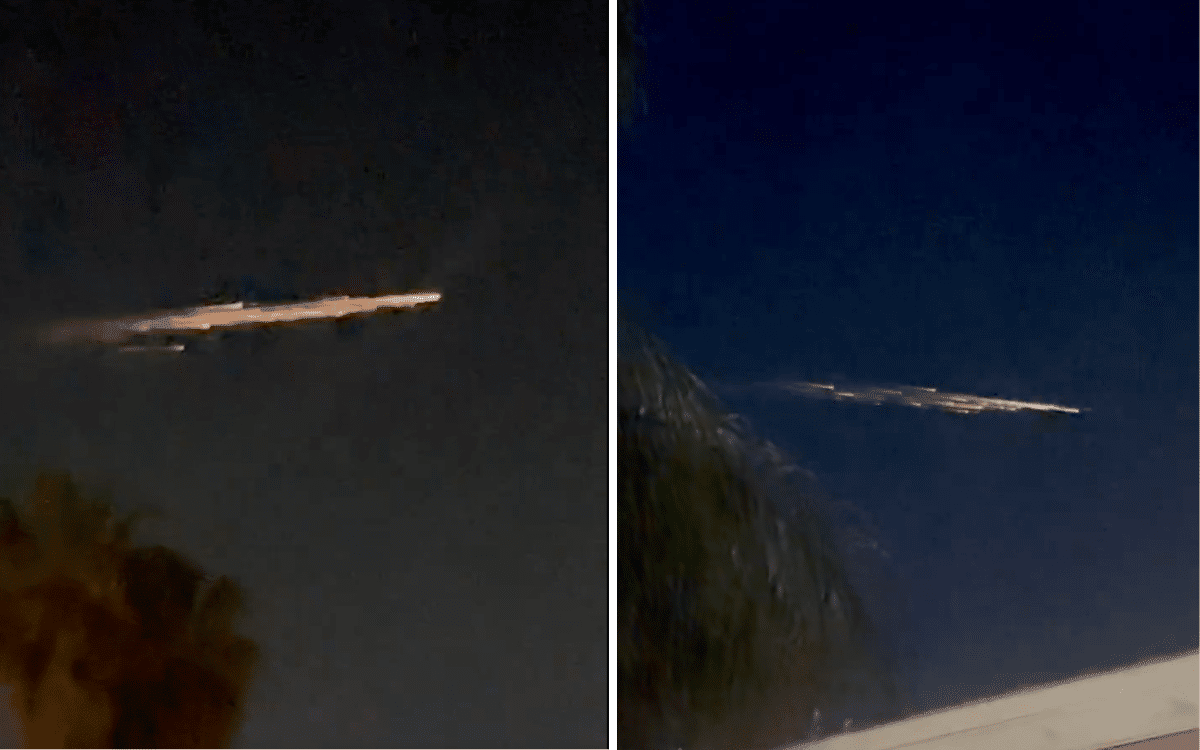 Sky illuminated by mysterious ‘space debris’ following rocket launch