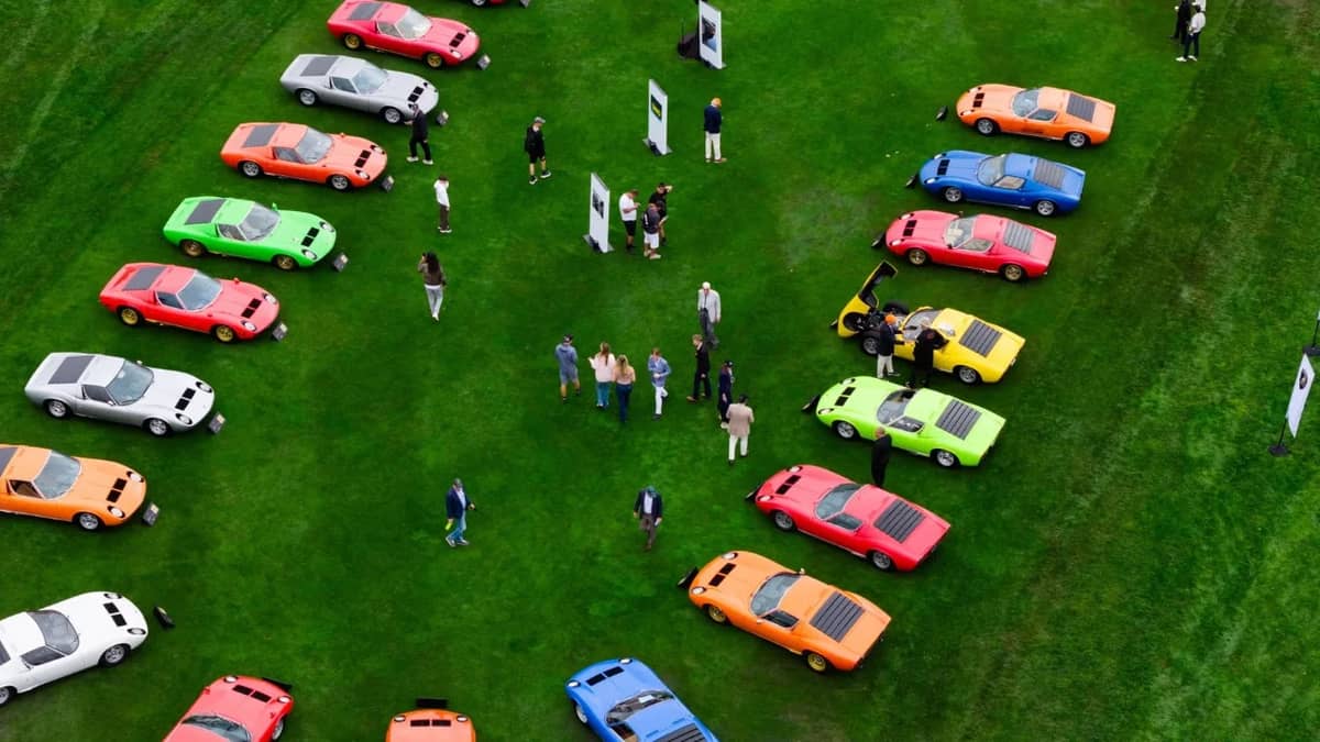 World's largest gathering of Lamborghini Miuras saw 5% of every single Miura ever built line up for the supercar's 60th anniversary