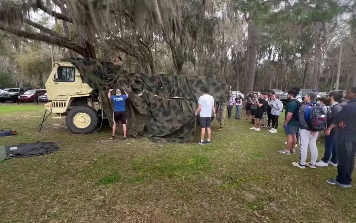 Engineers created unbelievable see-through camouflage that hides a truck
