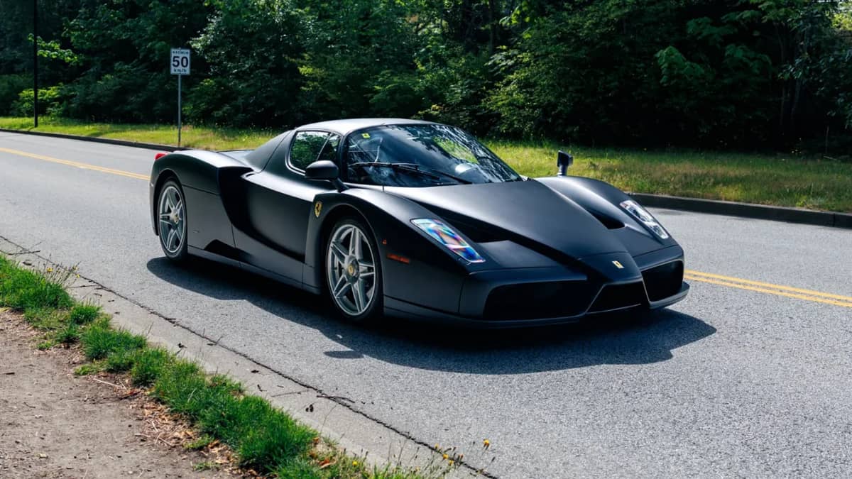 matte-black-ferrari-enzo-sothebys-brunei-royal-family