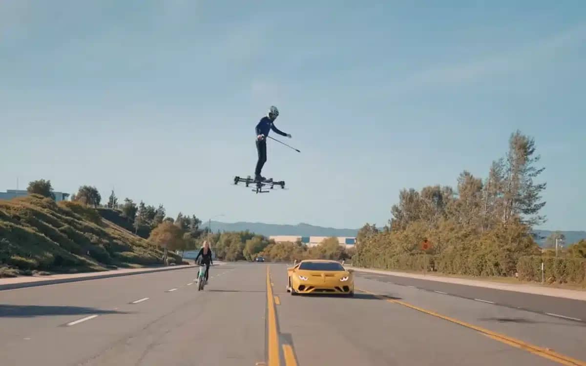 California man gets in trouble after being reported to federal government for riding flying drone on road