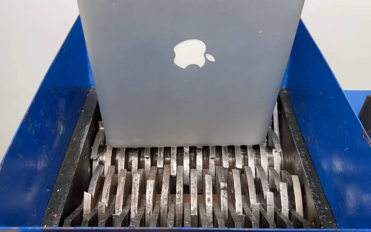 US man put a MacBook into a shredding machine and found the result was 'surprisingly brutal'