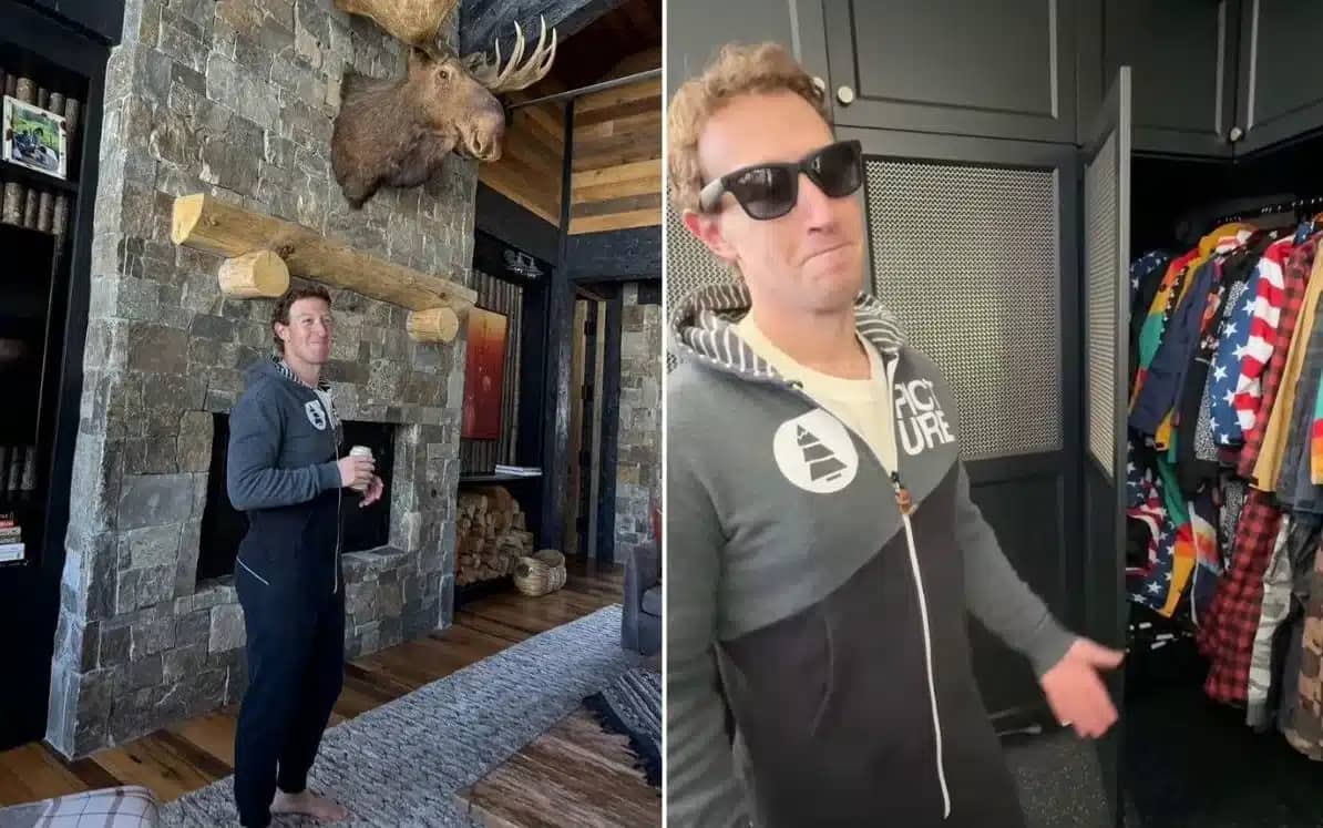 Mark Zuckerberg shows off the Ray-Ban Meta smart glasses in action