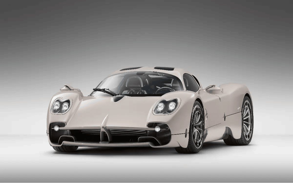 Pagani Utopia with moondust paint spotted for the first time since Indian-American businessman ordered it