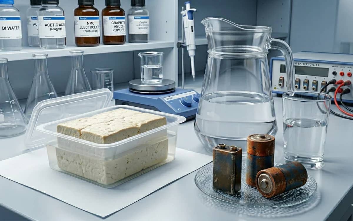 Scientists built a battery made from water and tofu brine that lasts 40 times longer than lithium and cannot catch fire