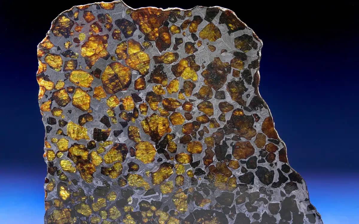 Astonishing Fukang meteorite that fell to Earth and is estimated to be 4.5 billion years old