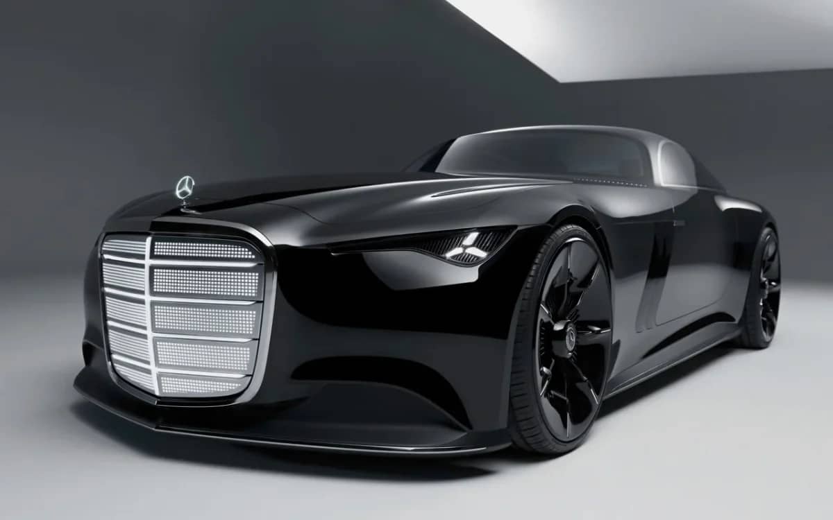 Mercedes-Benz Vision Iconic concept car's solar paint generates 7,450 miles of range a year by itself