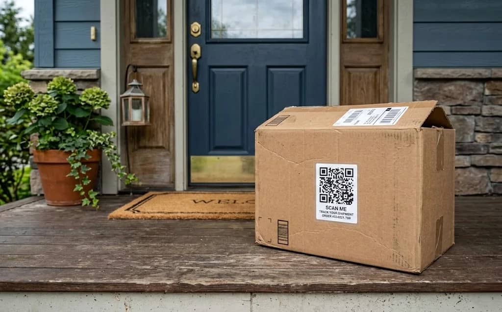 mystery-packages-showing-american-doorsteps-with-qr-codes