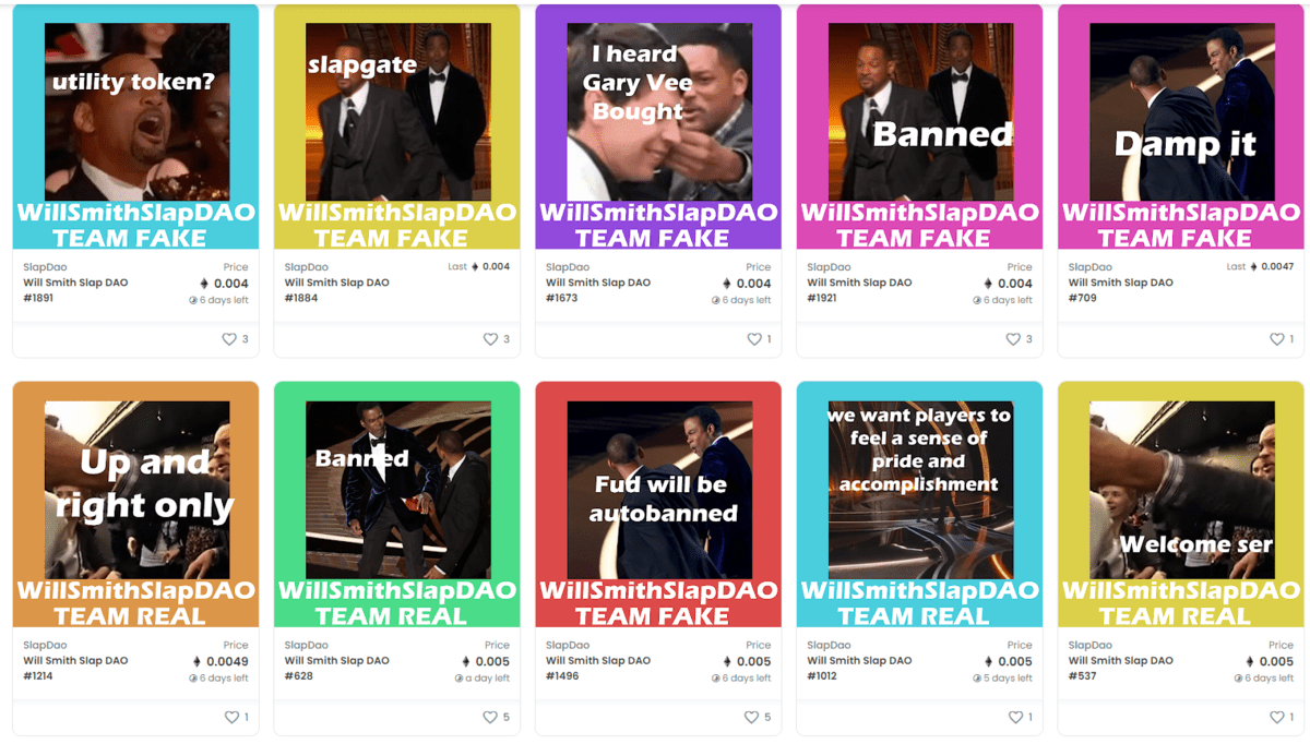 Will Smith slapping Chris Rock at the Oscars is now an NFT