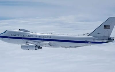 Modified Boeing 747 'doomsday' plane on standby features a strange hump that actually has a critical role