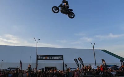 Motocross daredevil Colby Raha breaks world record for longest motorcycle jump