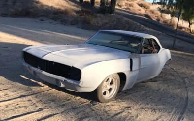 1969 Camaro for sale on FB Marketplace looks like a car from the front, but from the back is actually a tricycle