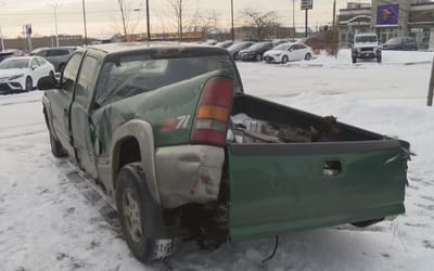 Indiana man’s Chevy pickup that looks split in half becomes famous before community rallies together