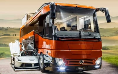 $2,000,000 luxury motorhome is big enough to get lost in and has a supercar surprise