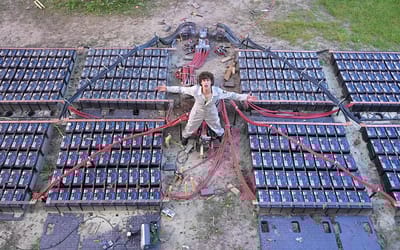 US man wires 400 car batteries together in one of the most extreme science experiments done on YouTube