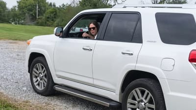 Husband takes too long to change oil on wife's Toyota 4Runner so she heads to the dealership and comes home in a brand new Lexus