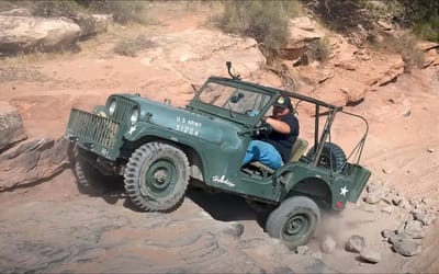 70-year-old WW2 Jeep taken on a 1,152 mile Utah off-road trip runs into problems