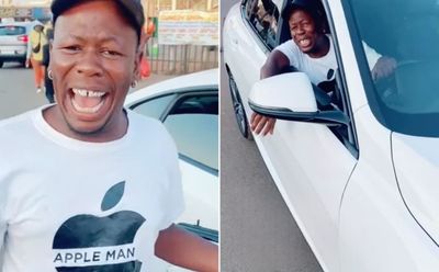 Man celebrates becoming first car owner in his family after buying BMW