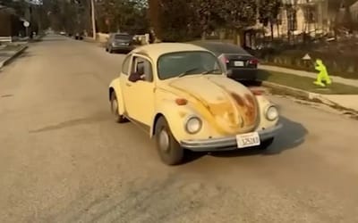 This Volkswagen Beetle miraculously defied the odds and survived the LA wildfires