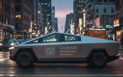 Utah man drives for Grubhub to cover the monthly payments for his Tesla Cybertruck as it's 'an easy solution'