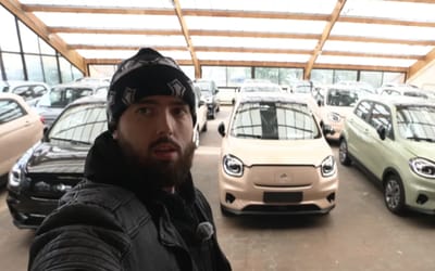 Oklahoma man visits abandoned EV dealership that went bankrupt before opening with hundreds of cars left behind