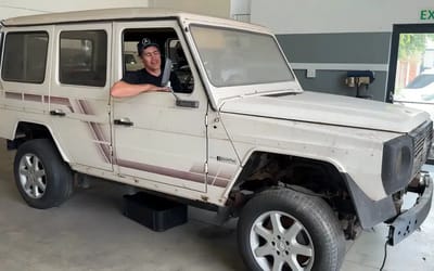 Man attempts to save cheapest abandoned G-Wagon in the world bought for $3,000 using only scrap parts