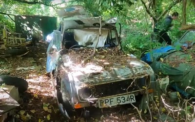 Man discovers abandoned property hidden from civilization that's littered with crumbling classics