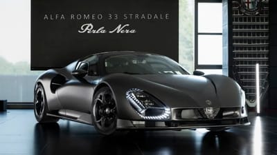 Alfa Romeo unveils 2026 33 Stradale Perla Nera, a one-off blacked out carbon fiber version of its ultra-limited supercar