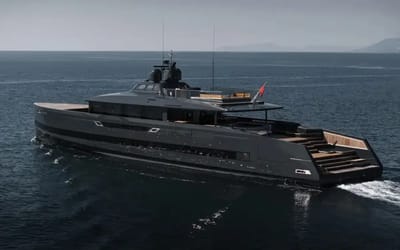 New custom 148-foot superyacht features sleek glass-covered superstructure