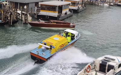 Footage of ambulance boat in Venice shows how it's the most unique emergency response unit in the world