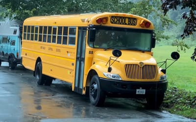 Couple from England imported an American school bus to the UK and spent thousands transforming it into a tiny home