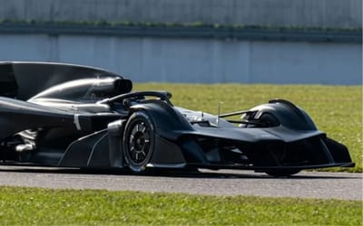 The wild Aston Martin prototype that was spotted earlier this month has been revealed to be a one-off track car built for an American billionaire